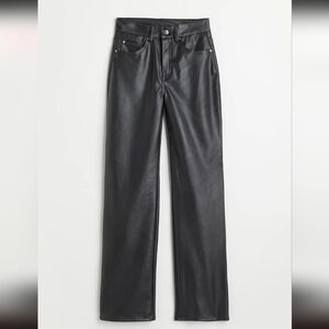 NWOT H&M Faux (Vegan) Black Leather Pants sz 6